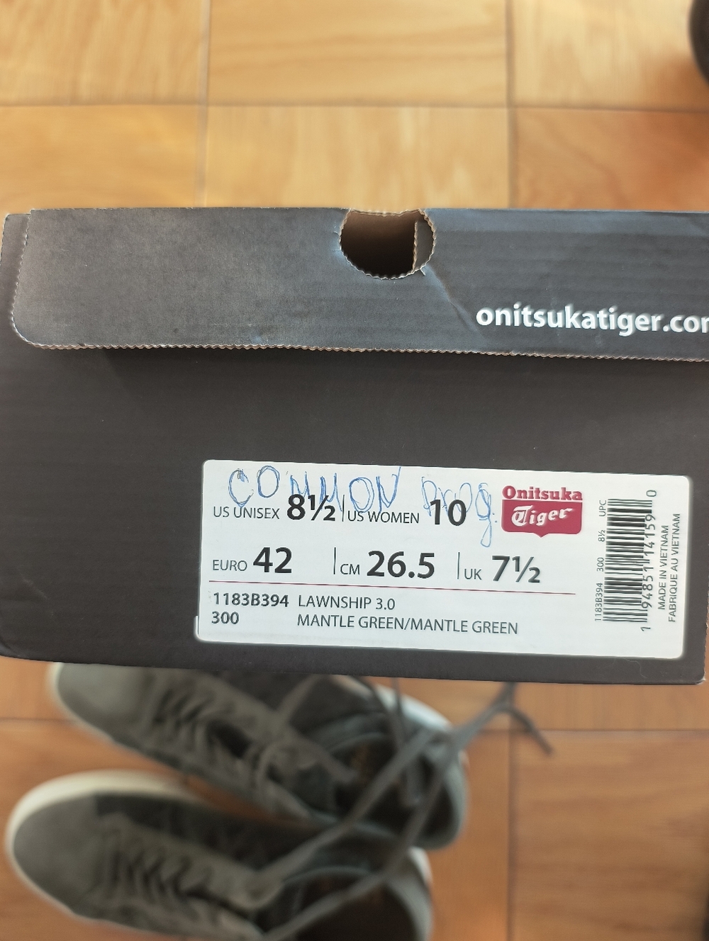 Onitsuka Tyger Milliary Green Sneakers Rare Holliday Quilted Sz Women 10 /M 8.5 - Picture 7 of 7